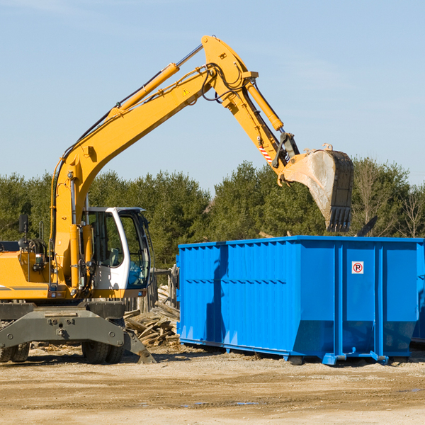 are there any restrictions on where a residential dumpster can be placed in Sweetwater